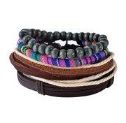 Leather Bracelet Men Multilayer Bead Bracelet – Jewelry Gift Ideas — 13
