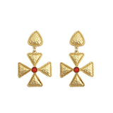 Minority Fashion Design Diamond Cross Carved Earrings – Stylish Gifts — 6