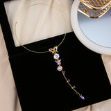 Purple Butterfly Tassel Necklace New Clavicle – Jewelry Gift Ideas — 3