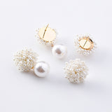 High-grade Pearl Net Red Beaded Flower Earrings – Stylish Gifts — 3