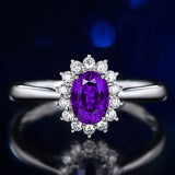 Colored Gemstone Princess Engagement Ring – Gifts for Couples — 6