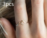 Mountain-shaped Copper Creative Custom Ladies Ring – Birthday Gifts — 3
