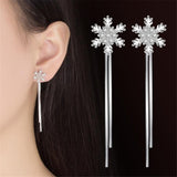 S925 Snowflake Stud Earrings – Birthday Gifts — 1