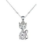 Fashion Unique Crystal Cat Pendant Necklace – Jewelry Gift Ideas — 2
