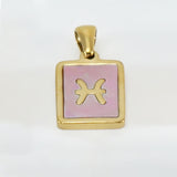 Stainless Steel Square Shell Zodiac Necklace – Jewelry Gift Ideas — 13
