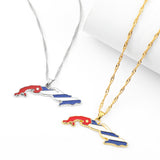 Creative Map Stainless Steel Necklace Pendant – Jewelry Gift Ideas — 3