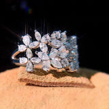 Leaf-shaped Ring Female Plated 18K Inlaid – Jewelry Gift Ideas — 6