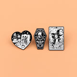 Ornament Accessories Alloy Skull Cat Witch Brooch – Stylish Gifts — 2