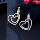 Double Love Earrings Micro Inlaid Zircon Double – Gifts for Couples — 2