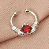 Zircon U Shaped Non Perforated Nose Hoop – Holiday Gift Ideas — 3