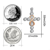 Women's Faith Cross 8 Diamond Pendant Necklace – Jewelry Gift Ideas — 4