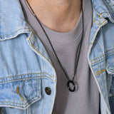 Pendant Steel Color Men's Necklace – Jewelry Gift Ideas — 1