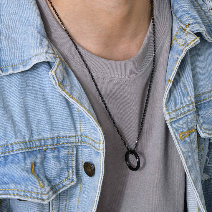 Pendant Steel Color Men's Necklace – Jewelry Gift Ideas — 1