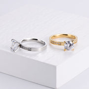 Fashion Women's Four Prong Diamond Stainless Steel – Stylish Gifts — 1