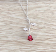 Creative Drop Red Rose Flower Pendant Necklace – Jewelry Gift Ideas — 7