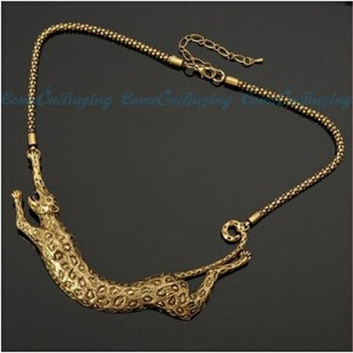 Bronze Leopard Punk Short Clavicle Necklace – Jewelry Gift Ideas — 2