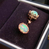 Fashion Natural Opal Stud Earrings S925 Silver – Stylish Gifts — 2