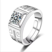 Men's Ring 925 Silver Mosanite Copper Plated Platinum – Gifts for Him — 2