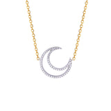 Silver Love Moon Hollow Necklace Clavicle Chain – Jewelry Gift Ideas — 4