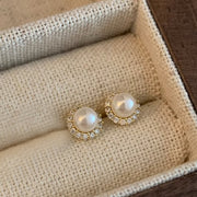 925 Sterling Silver Needle Pearl Stud Earrings Women's – Gifts for Her — 17