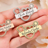 Smooth Engraved Name Stethoscope Brooch – Jewelry Gift Ideas — 6