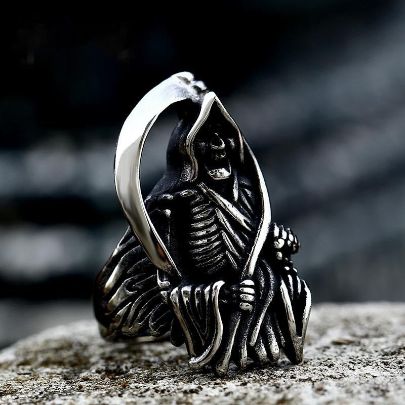 Stainless Steel Casting Death Sickle Retro Titanium – Gifts for Him — 1