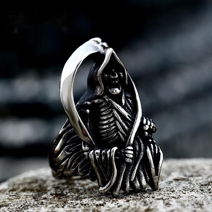 Stainless Steel Casting Death Sickle Retro Titanium – Gifts for Him — 1