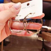 Women's Full Diamond Geometric Circle Earrings – Gifts for Her — 7