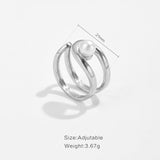 Pearl Twin Open Adjustable Ring – Unique Gift Ideas — 4