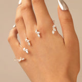 Fashion Simple Zircon Leaves Finger Chain – Stylish Gifts — 6