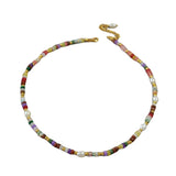 Natural Colored Stone Beaded Necklace – Jewelry Gift Ideas — 4