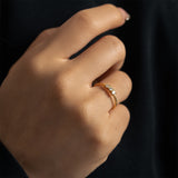 925 Silver 18K Gold Inlaid Ring Female – Gifts for Her — 1