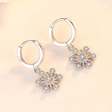 Snowflake earrings silver-plated girl earrings – Gifts for Kids — 2
