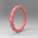 Wave pattern 3mm silicone ring – Everyday Gifts — 1