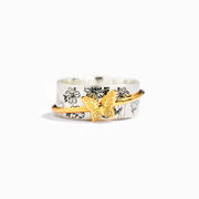 Two-tone Butterfly Rotatable Female Ring Decompression – Gifts for Her — 5