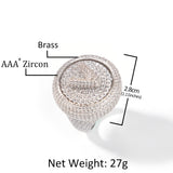 Rotatable DIY Letter Hip Hop Ring Micro Set Zircon – Creative Gifts — 9