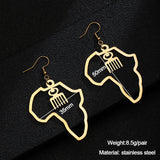 Gold Stainless Steel Adinkra Gye Nyame Earrings – Small Gift Ideas — 4