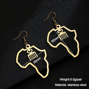 Gold Stainless Steel Adinkra Gye Nyame Earrings – Small Gift Ideas — 4