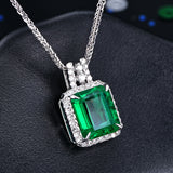 Grandmother Green Diamond Zircon Pendant Necklace – Jewelry Gift Ideas — 3