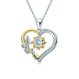 Color Separation Electroplated Heart Sunflower – Jewelry Gift Ideas — 2