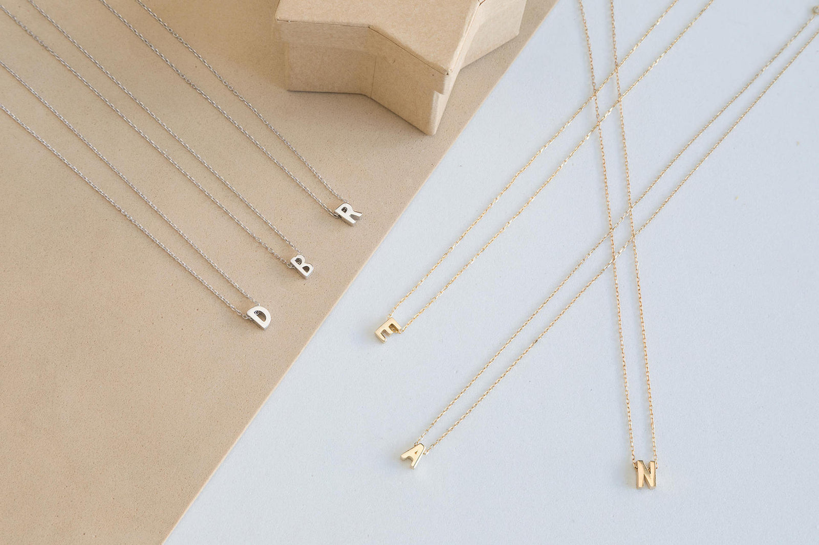 Fashion Tiny Initial Necklace Gold Silver Color – Jewelry Gift Ideas — 1