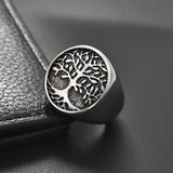 Stainless Steel Leaf Ring Set For Men Wholesale Tree – Gifts for Him — 2