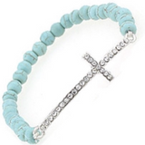 Vintage Beaded Cross Bracelet With Diamond Accessories – Stylish Gifts — 2
