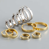 Women's Fashion Wide Flat Round S925 Earrings – Stylish Gifts — 6