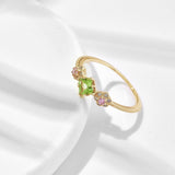 Gold Flower Light Luxury Ring – Small Gift Ideas — 3