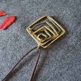 Multi-layer square long necklace – Jewelry Gift Ideas — 5