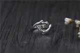 Sterling silver personality tree leaf female ring – Gifts for Her — 1