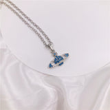 Classic Full Diamond Simple Shiny Saturn Pendant – Jewelry Gift Ideas — 10