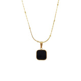 Titanium Fritillaria Small Square Necklace – Jewelry Gift Ideas — 2