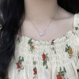 Women's Diamond Bow Heart Necklace High-end – Jewelry Gift Ideas — 3